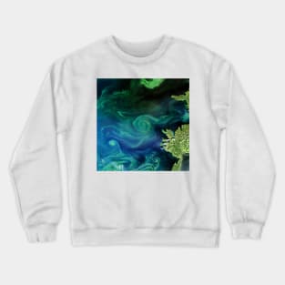 Marine phytoplankton bloom, Finland, 2018 (C042/0027) Crewneck Sweatshirt